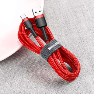 Baseus kabel Cafule (typu C 1 m) czerwony 3A - Kable USB - miniaturka - grafika 3