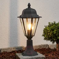 Lampy ogrodowe - Lampenwelt Grafitowa lampa na cokół EDANA - miniaturka - grafika 1