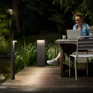 Philips Bustan post anthracite 2x45W (16486/93/P0) - Lampy ogrodowe - miniaturka - grafika 2
