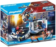 Klocki - Playmobil POLICE ACTION POLICJA Z HELIKOPTEREM 70326 - miniaturka - grafika 1