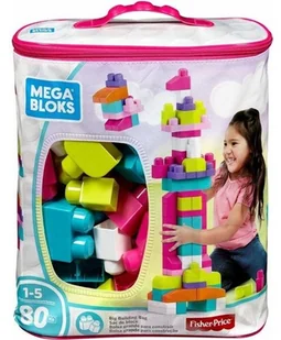 Mattel Mega Bloks Torba różowa DCH62 - Klocki - miniaturka - grafika 1
