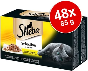 Sheba Zestaw tacki, 48 x 85 g - Selection in Sauce - Mokra karma dla kotów - miniaturka - grafika 4