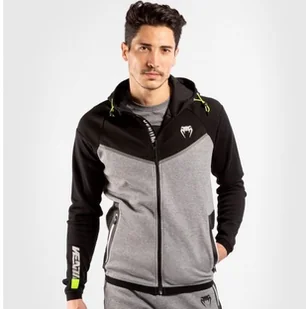 Venum sklep BLUZA VENUM LASER EVO 2.0 HOODIE SZARA - Bluzy sportowe męskie - miniaturka - grafika 1