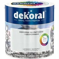 Farby zewnętrzne - Dekoral Akrylit W 5L Lekko Szary farba matowa emul - miniaturka - grafika 1