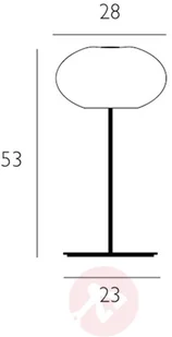 Casablanca Aih lampa stołowa 28cm biała lśniąca - Lampy stojące - miniaturka - grafika 1