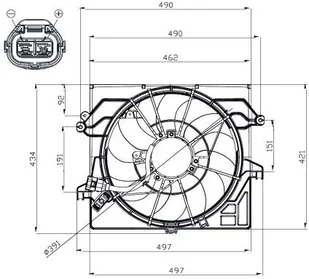 NRF Wentylator, chłodzenie silnika NRF 47482 47482 - Części motocyklowe - miniaturka - grafika 1