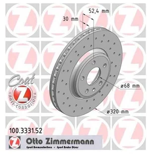 Zimmermann Tarcza hamulcowa 100.3331.52 - Tarcze hamulcowe - miniaturka - grafika 1