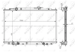 NRF Chłodnica, układ chłodzenia silnika 56051 - Chłodnice - miniaturka - grafika 1