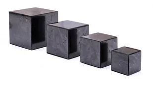 SzungitElite-pl Szungit - Kostka polerowana 6cm - Wróżbiarstwo i radiestezja - miniaturka - grafika 3