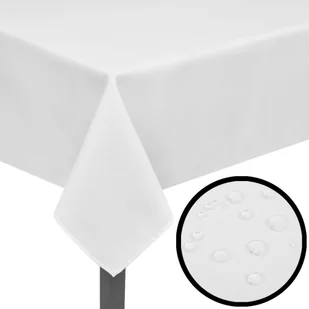 vidaXL 5 Białych obrusów 100 x cm - Obrusy i serwetki - miniaturka - grafika 1