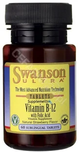 SWANSON Vitamin B-12 With Folic Acid 60tabs - Witaminy i minerały - miniaturka - grafika 1