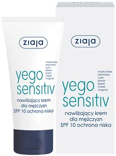 Ziaja Yego Sensitiv Moisturising Cream For Men spf10 - Kosmetyki do pielęgnacji twarzy męskie - miniaturka - grafika 6