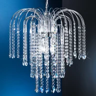 Lampy sufitowe - Euluna Lampa wisząca Pioggia z deszczem kryształów 50cm - miniaturka - grafika 1