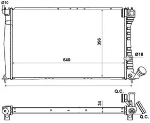 NRF Chłodnica, układ chłodzenia silnika 509601 - Chłodnice - miniaturka - grafika 1