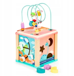 Sorter drewniany Kostka Edukacyjna klocki - Sortery dla dzieci - miniaturka - grafika 4