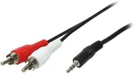 Kable - Logilink Kabel 1x 3,5mm - 2x Cinch CA1043 - miniaturka - grafika 1