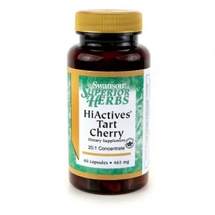 HiActives Tart Cherry 465mg 60 kaps. Swanson - Kosmetyki do stylizacji włosów - miniaturka - grafika 3