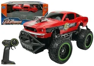 Auto Zdalnie Sterowane R/C Wysokie Koła Czerwone - Zabawki zdalnie sterowane - miniaturka - grafika 2