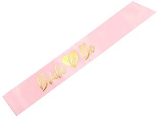 PartyDeco Szarfa "Bride to be", różowo jasna, SWP4-081J - Wieczór panieński i kawalerski - miniaturka - grafika 1