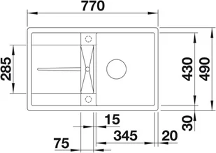 Blanco Blanco METRA 45 S-F 519083 - Zlewozmywaki - miniaturka - grafika 4