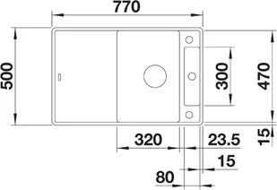 Blanco AXIA III 45S-F antracyt 523193 - Zlewozmywaki - miniaturka - grafika 3