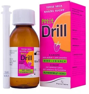 Pierre Fabre Petit Drill syrop na kaszel suchy 125 ml - Przeziębienie i grypa - miniaturka - grafika 1