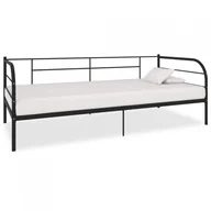 Łóżka - Vida Rama leżanki czarna metalowa 90 x 200 cm V-284673 - miniaturka - grafika 1