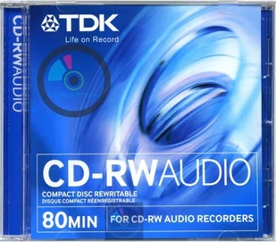 TDK Cd-rw Audio 1szt. zapis wielokrotny stacj.nagr - Nośniki danych - miniaturka - grafika 1