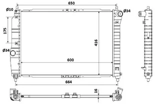 NRF Chłodnica, układ chłodzenia silnika 53902 - Chłodnice - miniaturka - grafika 1