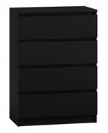 Komody - Topeshop Komoda z 4 szufladami, czarna, 70x40x95,5 cm - miniaturka - grafika 1