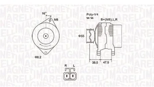MAGNETI MARELLI Alternator 063731798010 063731798010 - Alternatory - miniaturka - grafika 1