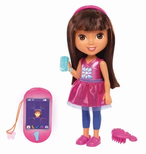 Fisher Price Dora mówiąca i smartfon DXB81 - Lalki dla dziewczynek - miniaturka - grafika 1
