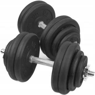 Hantle Żeliwne 2x30 kg gryf Talerze zestaw 60kg - Hantle i ciężarki - miniaturka - grafika 1