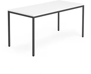 AJ Stół MODULUS 1600x800 mm czarna rama biały 1613513 - Stoły i stoliki do biura - miniaturka - grafika 1