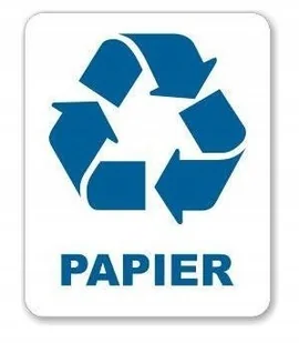 Naklejka Papier na Śmietnik kosz do Segregacji bio - Kosze na śmieci - miniaturka - grafika 1
