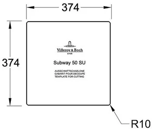 Villeroy & Boch Subway 50 SU 3325 01 SM - Zlewozmywaki - miniaturka - grafika 3
