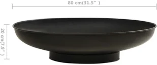 VidaXL Lumarko Palenisko, 80 cm, stal! 313344 VidaXL - Paleniska ogrodowe - miniaturka - grafika 5
