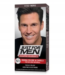 Just Szampon koloryzujący for Men kolor czarny H55 - Farby do włosów i szampony koloryzujące - miniaturka - grafika 1
