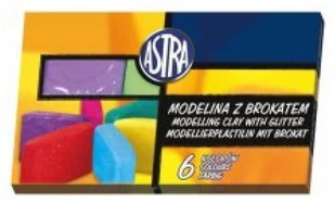 ASTRA Modelina z brokatem 6 kolorów - Masy plastyczne - miniaturka - grafika 1