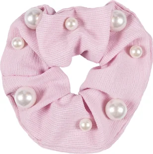 Top Choice Gumka do Włosów Pearls Różowa TC-23880 - Ozdoby do włosów - miniaturka - grafika 1