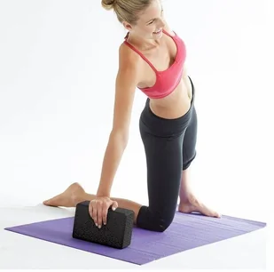 GAIAM Kostka do jogi Embossed Black 63438 Gaiam 63438 - Klocki do jogi - miniaturka - grafika 4