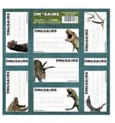 Derform Nalepki na zeszyt Dinosaurs 50 sztuk - Szkolne artykuły papiernicze - miniaturka - grafika 1