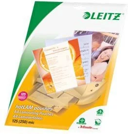 Esselte LEITZ A5 EVA Lam.Pouch 80mic 100Piece 33817 - Folie do laminatora - miniaturka - grafika 1