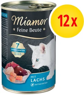 Miamor Feine Beute 24 x 400 g Łosoś - Mokra karma dla kotów - miniaturka - grafika 1