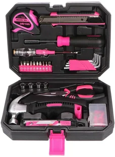 Sixtol Zestaw narzędzi Home Pink, 66 szt. - Pozostałe elektronarzędzia - miniaturka - grafika 1