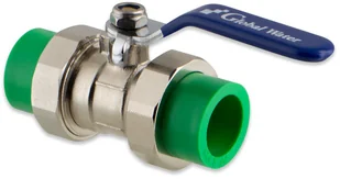 Global Water Zawór kulowy mosiężny 3/4" PP x PP - Zawory i kraniki - miniaturka - grafika 1