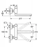Baterie umywalkowe - Grohe Eurosmart Cosmopolitan T 36319000 - miniaturka - grafika 1