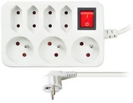 Przedłużacze i rozgałęźniki - Solight PP141 Przedłużacz 7z 2m 230V/10A - miniaturka - grafika 1