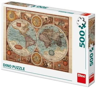 Dino puzzle Mapa świata z 1626 r 500 elementów - Puzzle - miniaturka - grafika 1