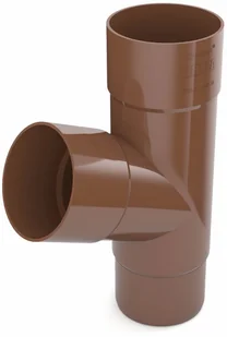 Cellfast Trójnik 63/63/63 mm PVC brąz - Rynny i akcesoria - miniaturka - grafika 1